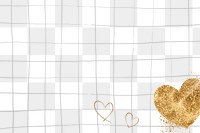 Gold love heart png background 