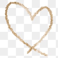 Png gold glitter heart element | Premium PNG - rawpixel