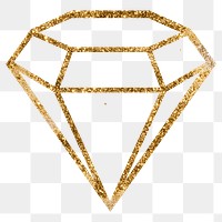 Gold sparkle png diamond icon