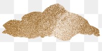 Golden sparkle png cloud sign