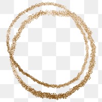 Glitter golden png ring icon