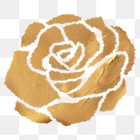 Gold glitter png rose icon