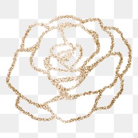 Gold sparkle png rose sign