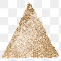Golden sparkle png triangle symbol