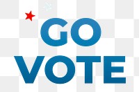 Go vote png word typography