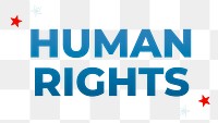 Human rights png text typography