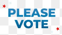 Please vote png message typography word