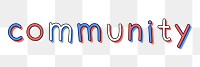 Doodle community text png typography