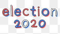 Doodle election 2020 text png typography