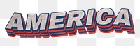 America layered png text message retro typography