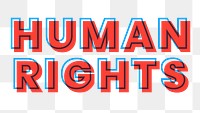 Human rights multiply text png typography