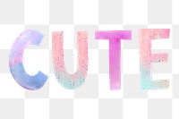 Png colorful cute word design