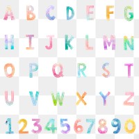 Png abc and number set illustration
