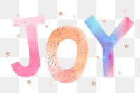 Png colorful joy word design