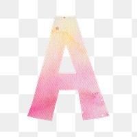 Letter a colorful typography png