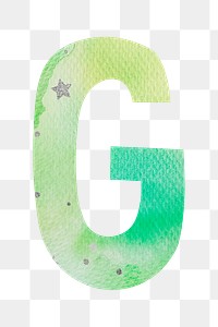 Letter g colorful typography png