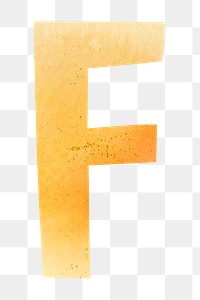 Letter f colorful typography png