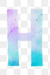 Letter h colorful typography png