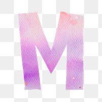 Letter m colorful typography png