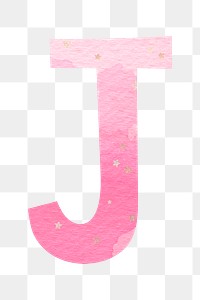 Letter j colorful typography png