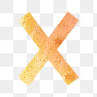 Letter x colorful typography png