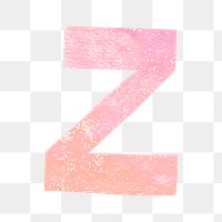 Letter z colorful typography png