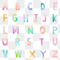 Abc font set illustration png