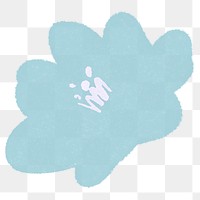 Blue flower hand drawn png botanical illustration