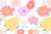 Floral pattern background png hand drawn