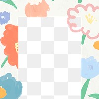 Blooming flower frame png floral illustration