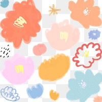 Blooming flower background png botanical illustration