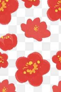 Chinese national flower plum blossom pattern png