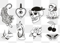 Classic  tattoo design png collection