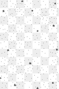 Minimal black & white star pattern png