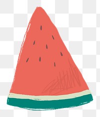 Png pastel hand drawn watermelon fruit clipart