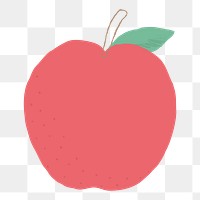 Png pastel hand drawn apple fruit clipart