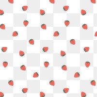 Png pastel strawberry pattern transparent background