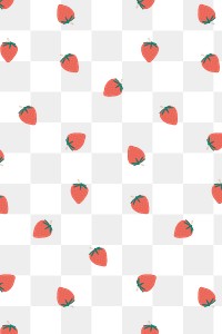 Png pastel strawberry pattern transparent background