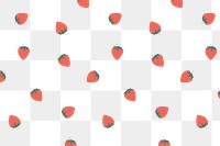 Png pastel strawberry pattern transparent background