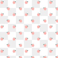 Png hand drawn peach fruit pattern transparent background