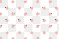 Png hand drawn peach fruit pattern transparent background