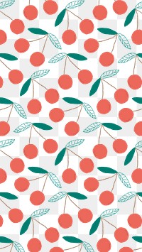 Png pastel cherry pattern transparent background