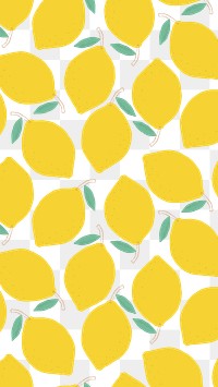 Png colorful lemon pattern transparent background