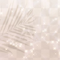 Aesthetic png background of palm leaf shadow with sparkle in gold