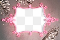 Pink filigree frame border png