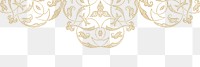 Gold filigree border png banner transparent background