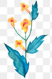 Png yellow watercolor flower sticker