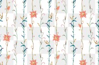 Png watercolor colorful flower pattern with transparent background