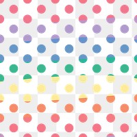 Colorful png cute polka dot pattern for kids