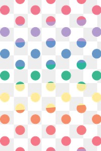 Artsy colorful polka dot png pattern banner